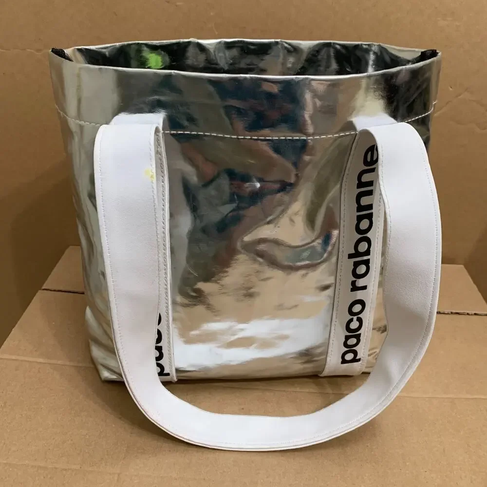 PACO RABANNE X SeaTrees Colab Vintage Carbon Neutral Metallic Silver Vinyl Tote